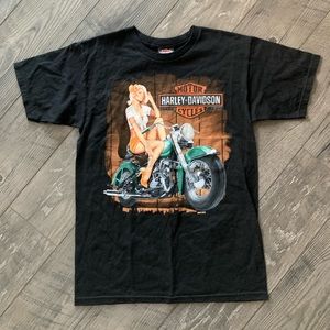 Vintage Harley Davidson Victoria Texas t shirt black size small